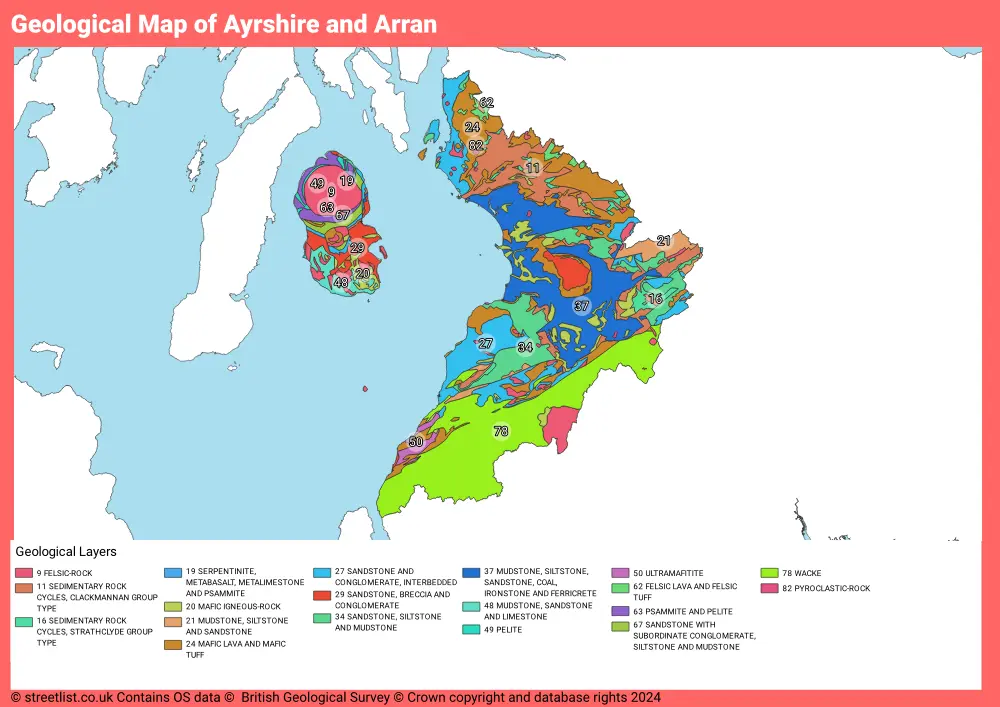 Geological Map of Ayrshire and Arran